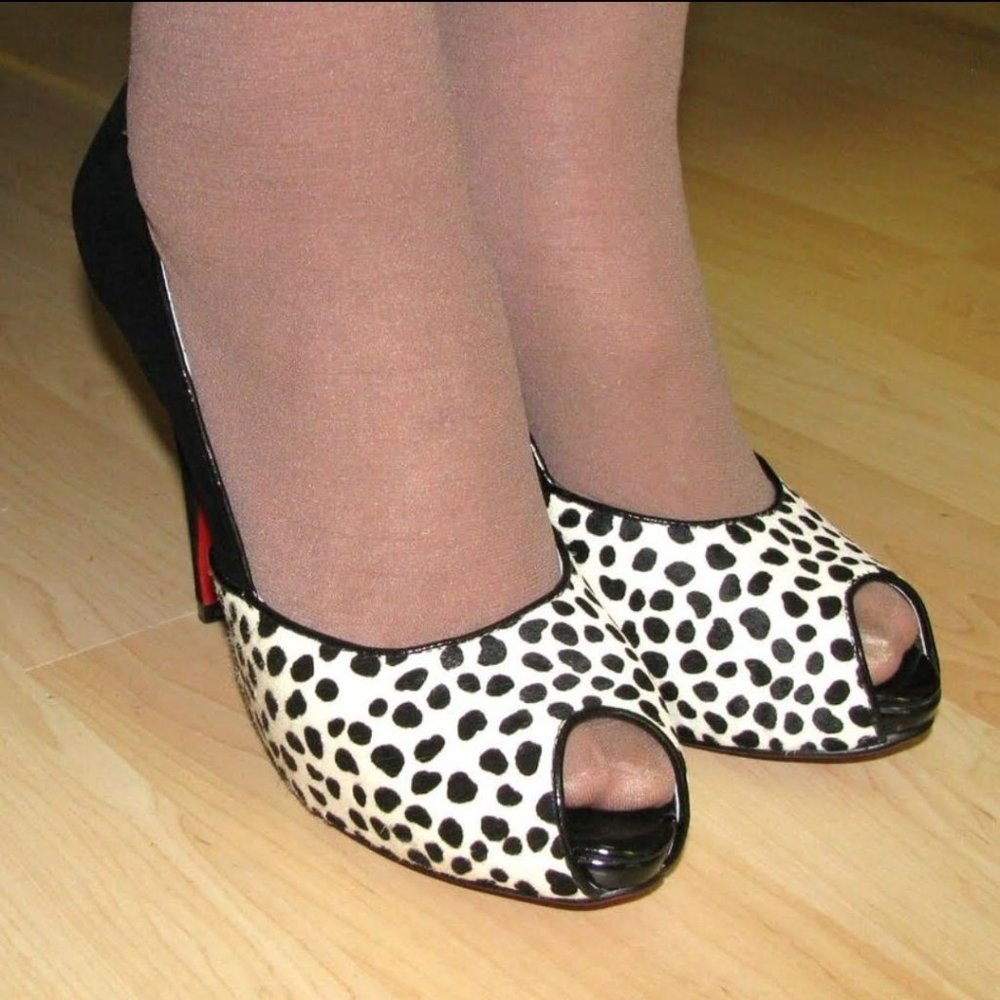 Brand New Sizes 7, 8, 9, 10 White Leopard Print High Heel Shoes